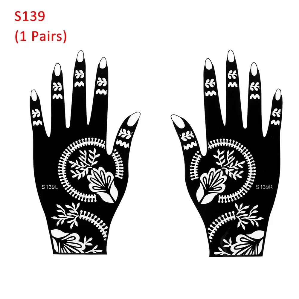 Nuovo Stencil Tatuaggio Henna Moda Tatuaggi Temporanei Mano Kit Pittura Body Art DIY Adesivo Modello Matrimonio Indiano Strumenti Kit Pittura