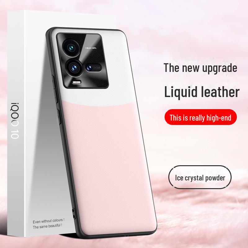 iQOO10 Liquid Leather Phone Case: Anti-Fall & Anti-Fouling Protective Cover