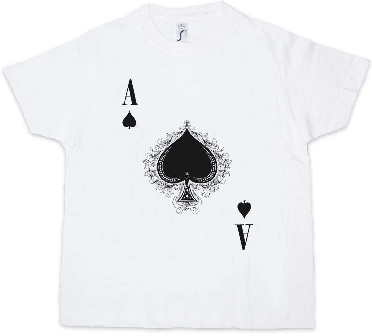 ACE OF SPADES III Kids Boys T-Shirt Spade Ace Poker Card Casino Royal Flush Pik 100