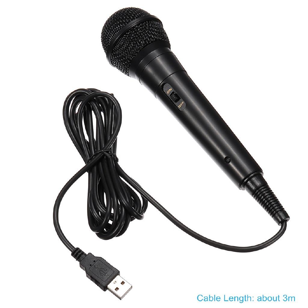 1PC 300CM Wired USB Microphone High Performance Karaoke Microphone for Switch PS4 for-WiiU PC for All Music Games