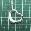 [Used] TIFFANY/Tiffany 925 Open Heart Pendant/Necklace/j8-8
