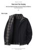 2026 New Arrival Unisex American Style Stand Collar Plaid Patchwork Jacket for Spring and Autumn