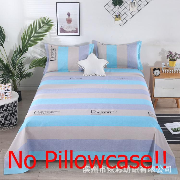Flat Sheets Household Four Seasons Plaid Comfortable Soft Antibacterial Bedspread Cover Bedding Queen Size Bed Sheet Breathable