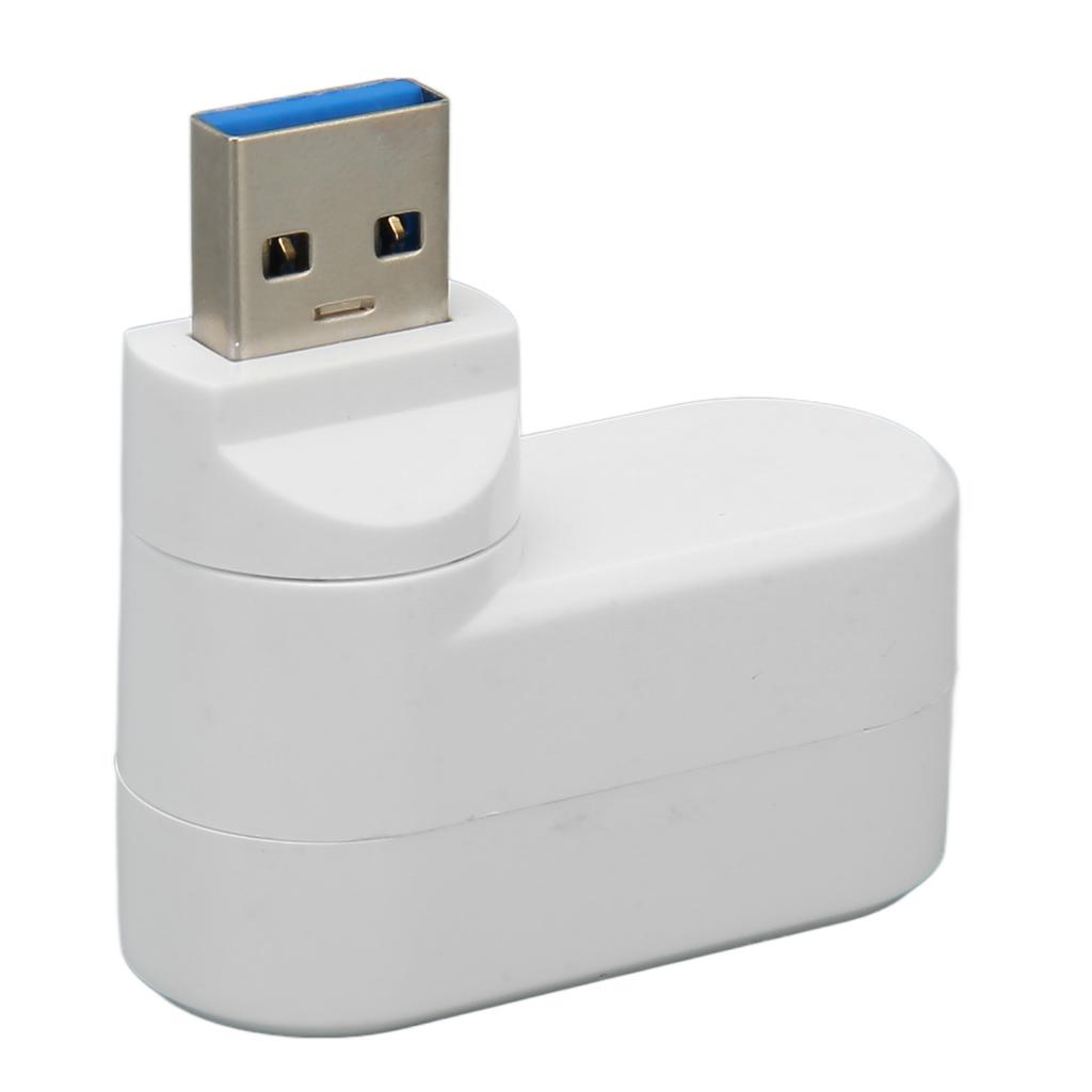 90 Degree Rotatable USB Hub 3 Port Plug and Play Supports Hot Swap 180 Degree Rotatable USB Hub for