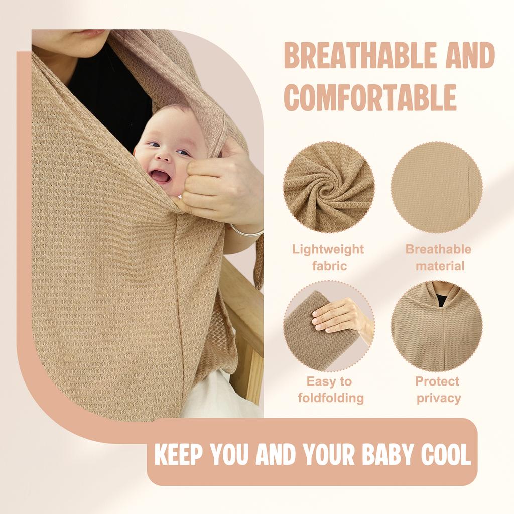 Pokrowiec do karmienia piersią Bawełniany Oddychający Szal do karmienia piersią Lekki Wygodny Pokrowiec do karmienia Wielofunkcyjny Pokrowiec na fotelik samochodowy dla dziecka