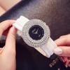 Luxus-Damenuhren Kristall Lässig Quarz-Armbanduhren Silikonuhren Großes Zifferblatt Uhr Relojes De Mujeres Relogios Feminino