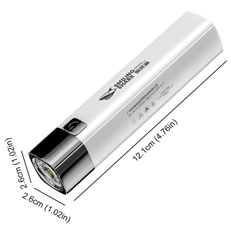 High Brightness Flashlight USB Charging Ultra Bright LED Torch 3 Gears Camping Flashlight Power Bank for Outdoor Hiking Fishing