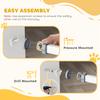 Push-fit Extendable Dog Gate with Automatic Closure, Height 76.2cm, White
