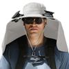 Solar Fan Hat with Neck Flap USB Rechargeable UV Dual Cooling Fan Fishing Hat Foldable Men Women Fisherman Hiking Mou