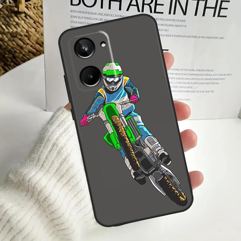 Moto Cross Motorcycle Sports For Realme GT Neo 5 GT5 9 10 11 12 Pro Plus C30 C31 C33 C35 C25s C21Y C51 C55 C67 C53 Case