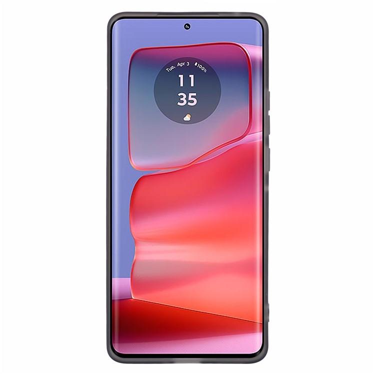 WANLONFENG DKSM Series for Motorola Edge 50 Pro 5G TPU Case Electroplated Frame with Tempered Glass