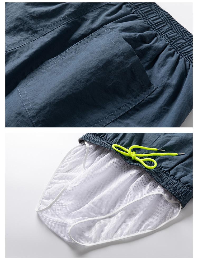 Men's Trendy Color-Block Summer Beach Shorts: Loose-Fit, Casual Sportswear