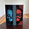 Masque And Skull Book Nook Kit Gothic Skull Book Ends Handmade Bookshelf Decoration for Halloween Shelf Tabletop Display