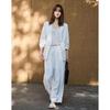 Women's Pleated Wide-Leg Linen Blend Casual Pants