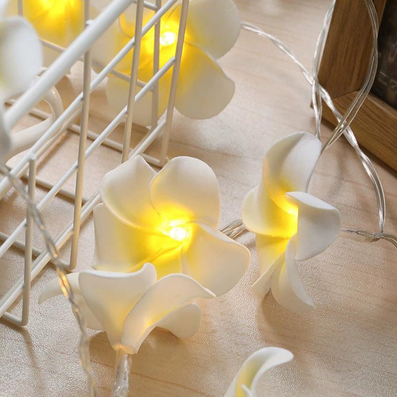 Christmas Decorations 6M 40LEDs Simulation Egg Flower String Lights Battery Powered Creative Garland Party Wedding Fairy Lights