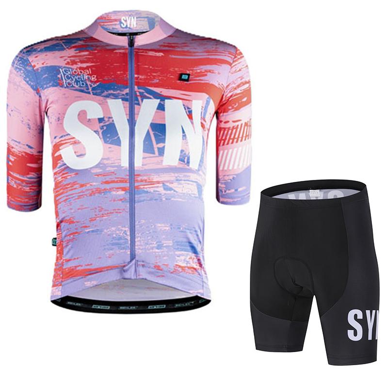 Herren Fahrradsportbekleidung Set Sommer Atmungsaktiv 2026 Radsportanzug Kurzes Set Feuchtigkeitsableitend Schnelltrocknend Radtrikot Radhose