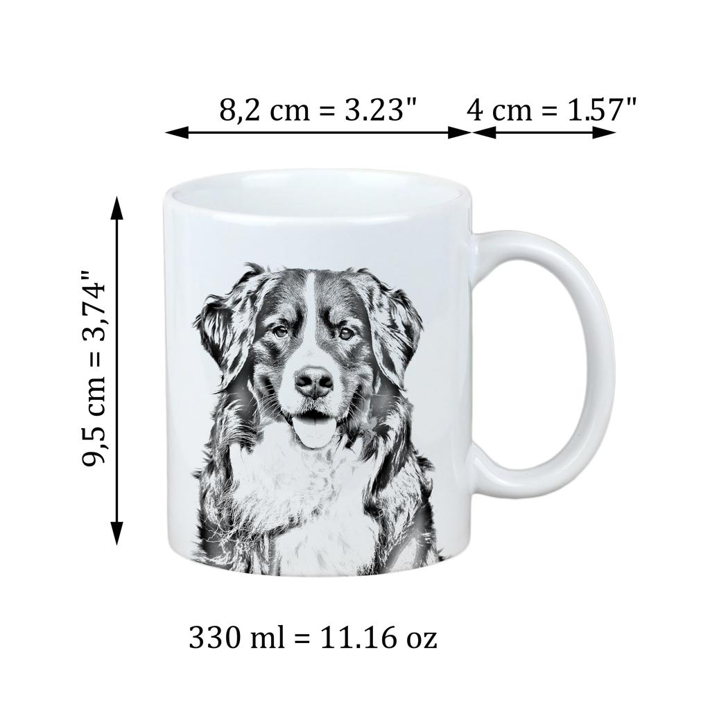 Bernese Mountain Dog, Berner Sennenhund - cup with a dog, cup with a photo, personalized gift from the Art-Dog brand
