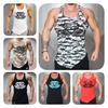 Stylish Polyester Fiber Men's Vest Moisture-wicking Slim Fit Gym Tank Top For All Seasons