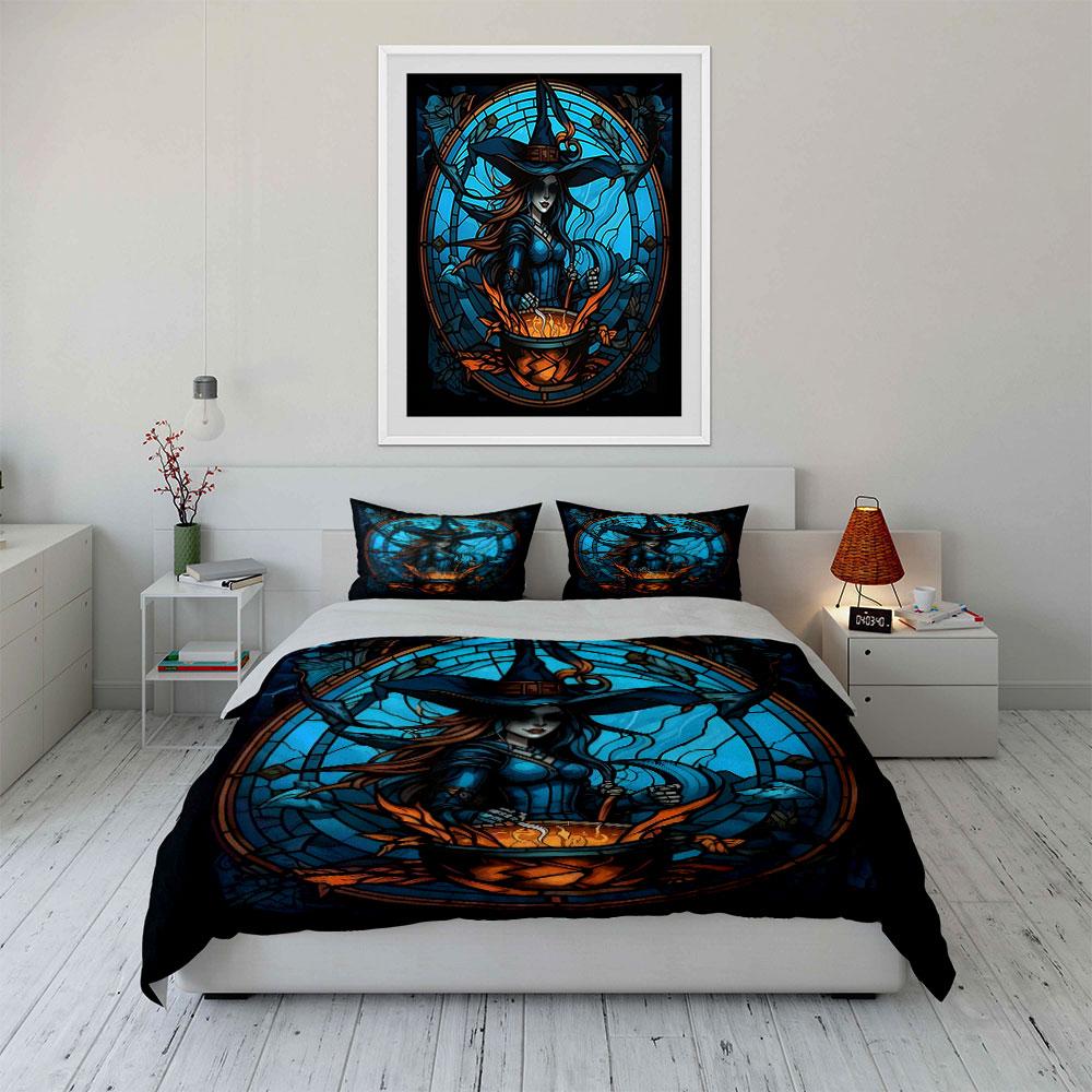 Witch Costume Set For Cosplay Exquisite Three-Piece Bedding Set Gift For Kids And Adults
