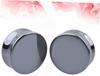 COMPUKAS 25mm Natural Stone Ear Plugs Tunnels 1 Pair Black Ear Gauges for Women Wedding Banquet