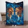12 Constellation Blanket Flannel Children Warm Soft Blankets for Sofa Bed Cover Blanket Suitable for Birthday Souvenir Gifts