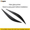 Carbon Fiber Car Headlight Eyebrows Fiber Glass Primer Lamp Cover Eyelids For BMW 4 Series 2014 -  F82 M4 F80 M3 F36 F33 F32