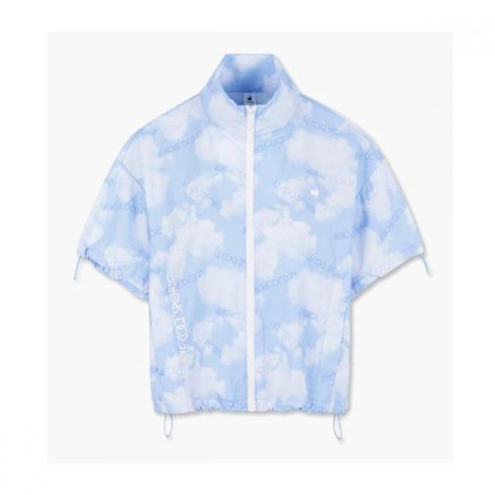 Le Coq Sportif Women S SeerSucker Short SLeeve Jacket Lbl Qp222ojk61 LBL blue/85 female S