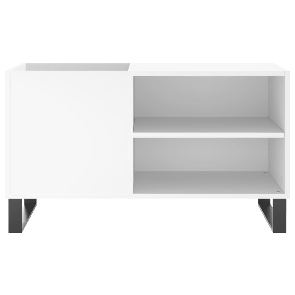Record Cabinet White 85 x 38 x 48 cm Engineered Wood