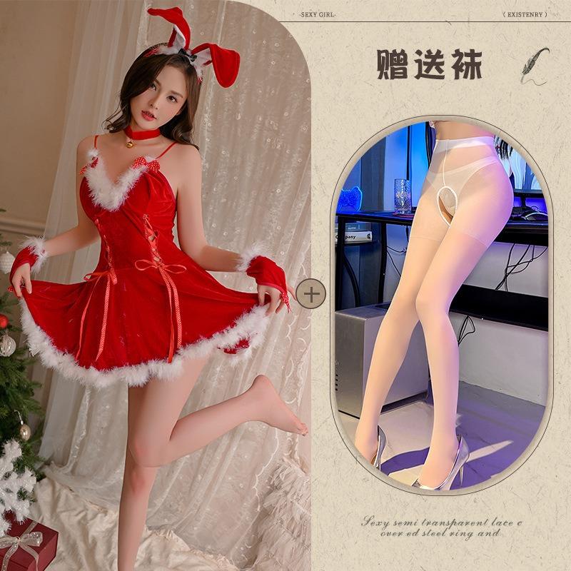 Sexy Lingerie Sexy Christmas Bunny Uniform Seduction Cosplay Fairy Chest Strap Nightclub Outfit