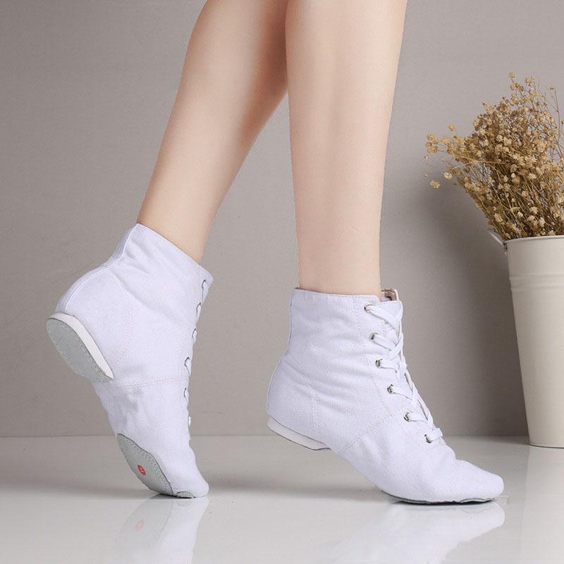 Fashion Canvas Jazz Dance Boots Ballet Dancing Sneakers for Adult Men Women Kid Ballet Shoes for Girls