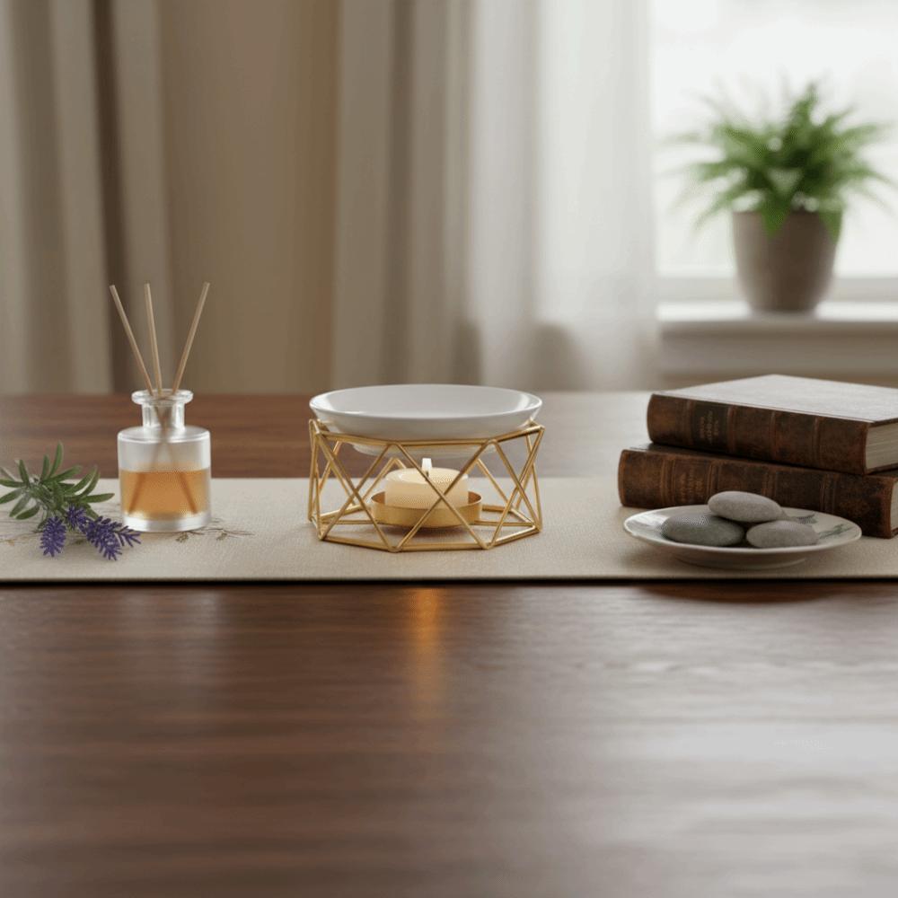 Creative Minimalist Essential Oil Burner Modern Decorative Aromatherapy Furnace Iron Candle Heating Holder Meditation Space