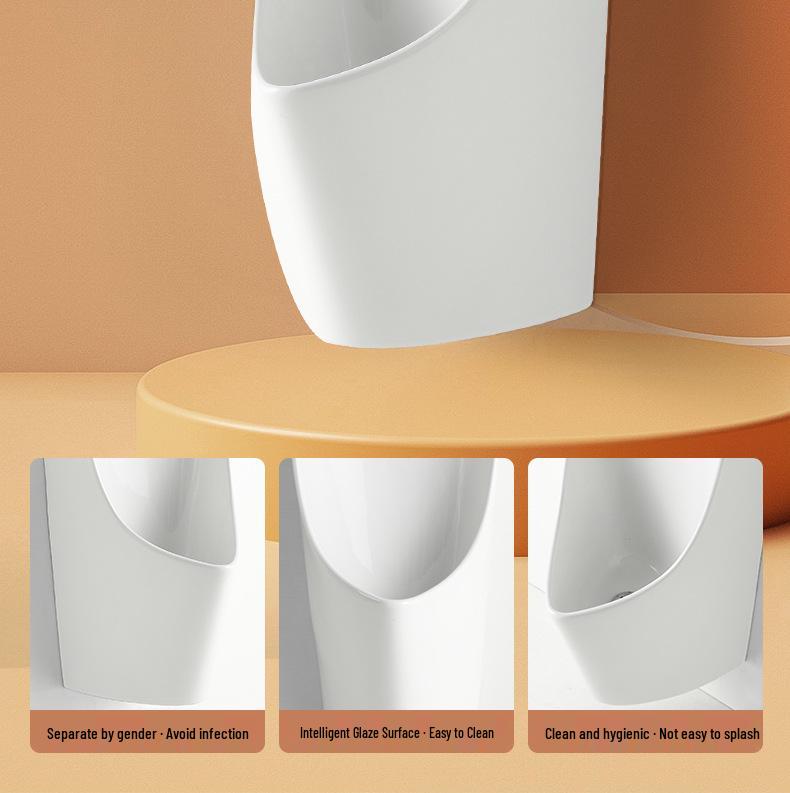 Wall-Mounted Ceramic Automatic Sensor Urinal for Men