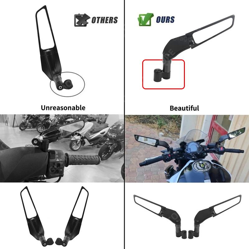 For Yamaha XMAX 250 XMAX 300 XMAX 400 X-MAX 250 Motorcycle Wind Wing Side Rearview Mirror Adjustable Rotating Accessories