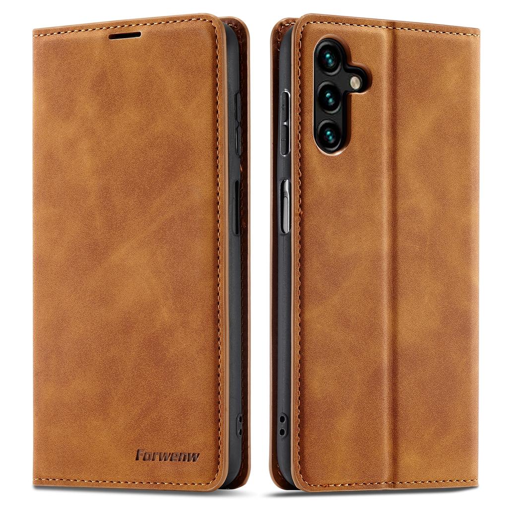 FORWENW Fantasy Series for Samsung Galaxy A55 5G Cases Mobile Phone Cover Skin-touch PU Leather Stand Wallet