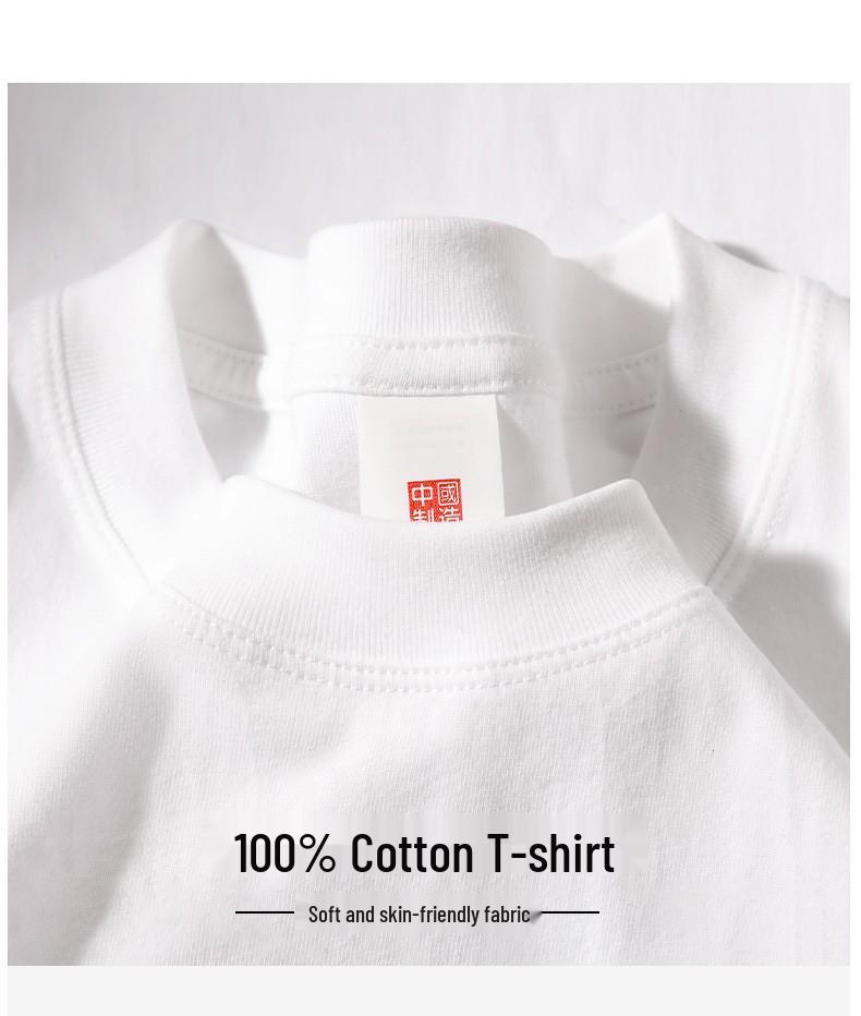 Red European-Style Loose-Fit Women's T-Shirt, Pure Cotton, Short Sleeve, Versatile, 200 Jin Size - Perfect for New Year!