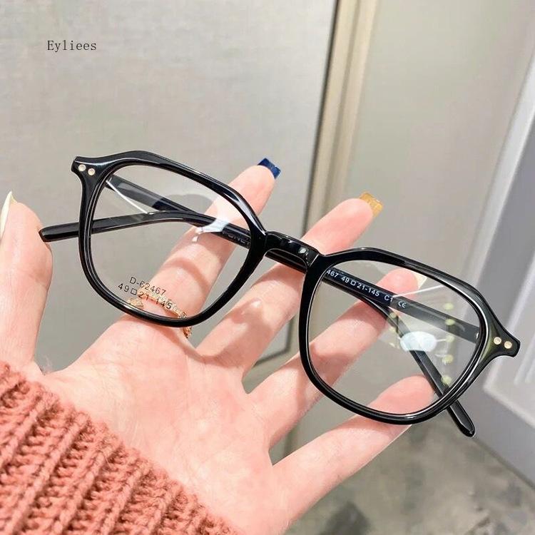New Style Spectacles Female Transparent Polygon Shape Blue-Ray Blocking PC Spectacles Vintage Retro Female's Spectacles Eyeglasses