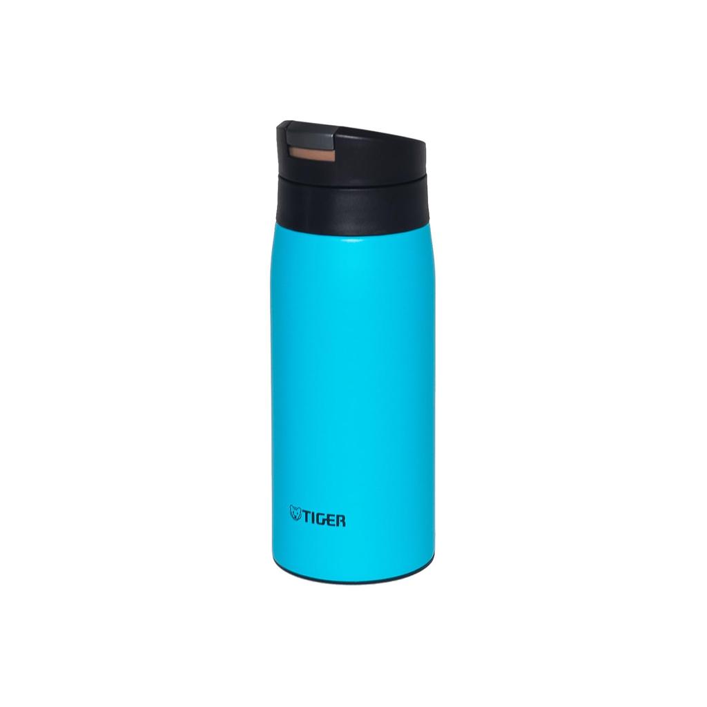 Tiger Thermos Water Bottle 350ml Hot Water OK One Push Stainless Bottle Easy to Use with One Hand Mug Thermal Insulation Light Blue [WEB Exclusive]