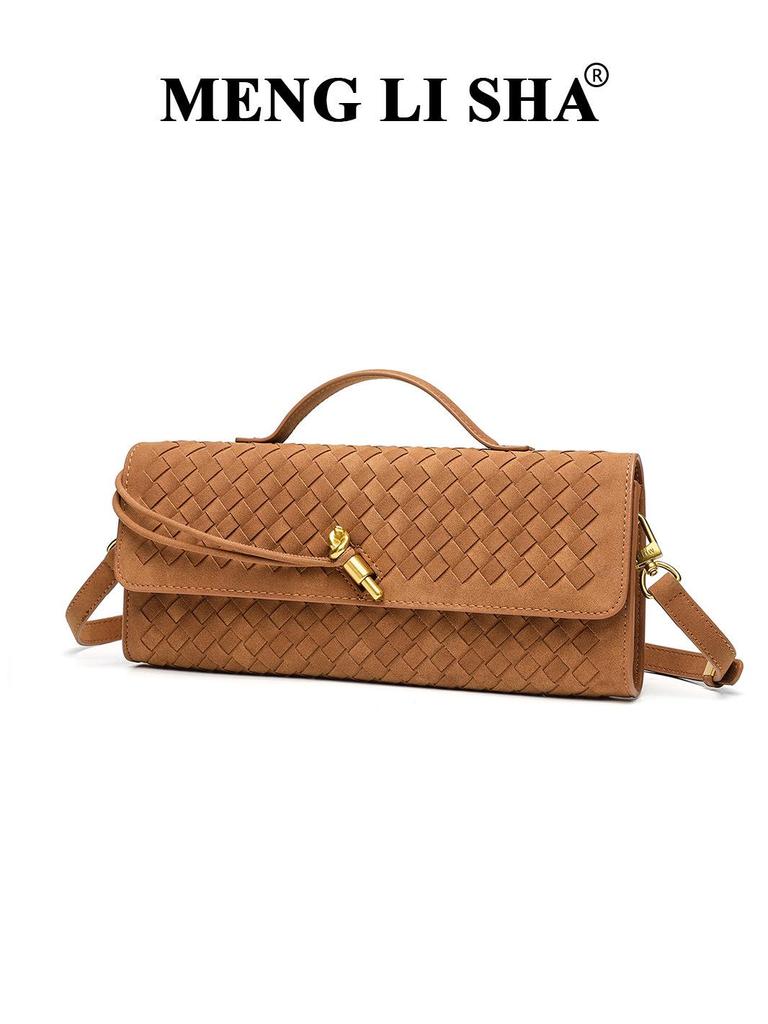 New Suede Hand-Woven Crossbody Shoulder Bag - Versatile Autumn/Winter Handbag