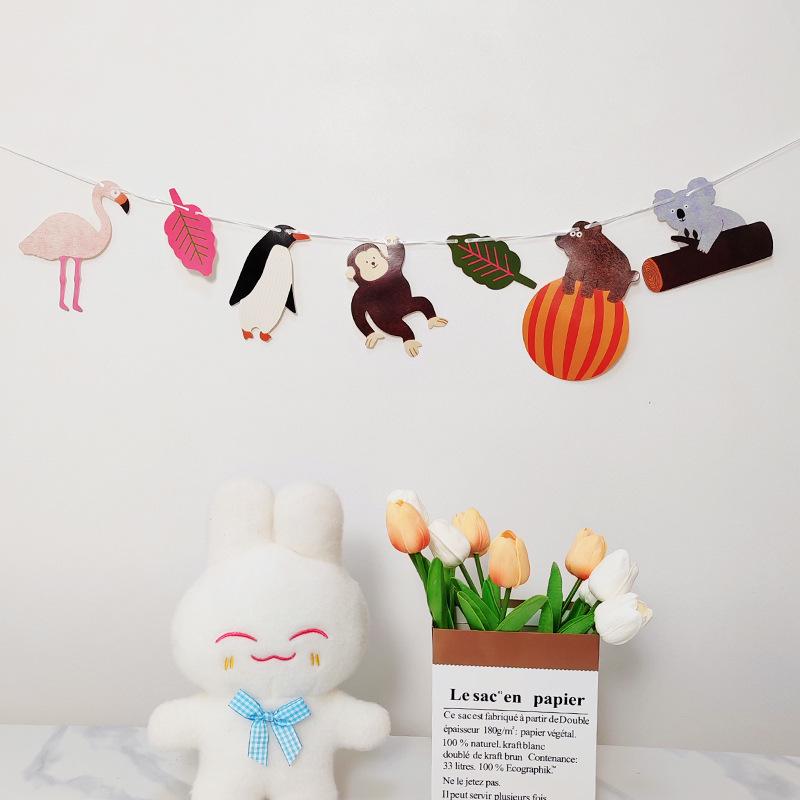 

Красочные флажки «С днем рождения» для фотосессии на первый день рождения ребенка