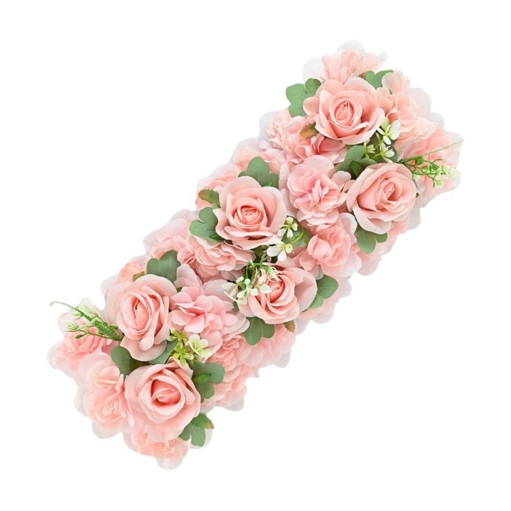 54X23CM Size Artificial Rose Strip Simulation Flowers Strip Flower Design Wedding Scene Decoration Rose Arrangement