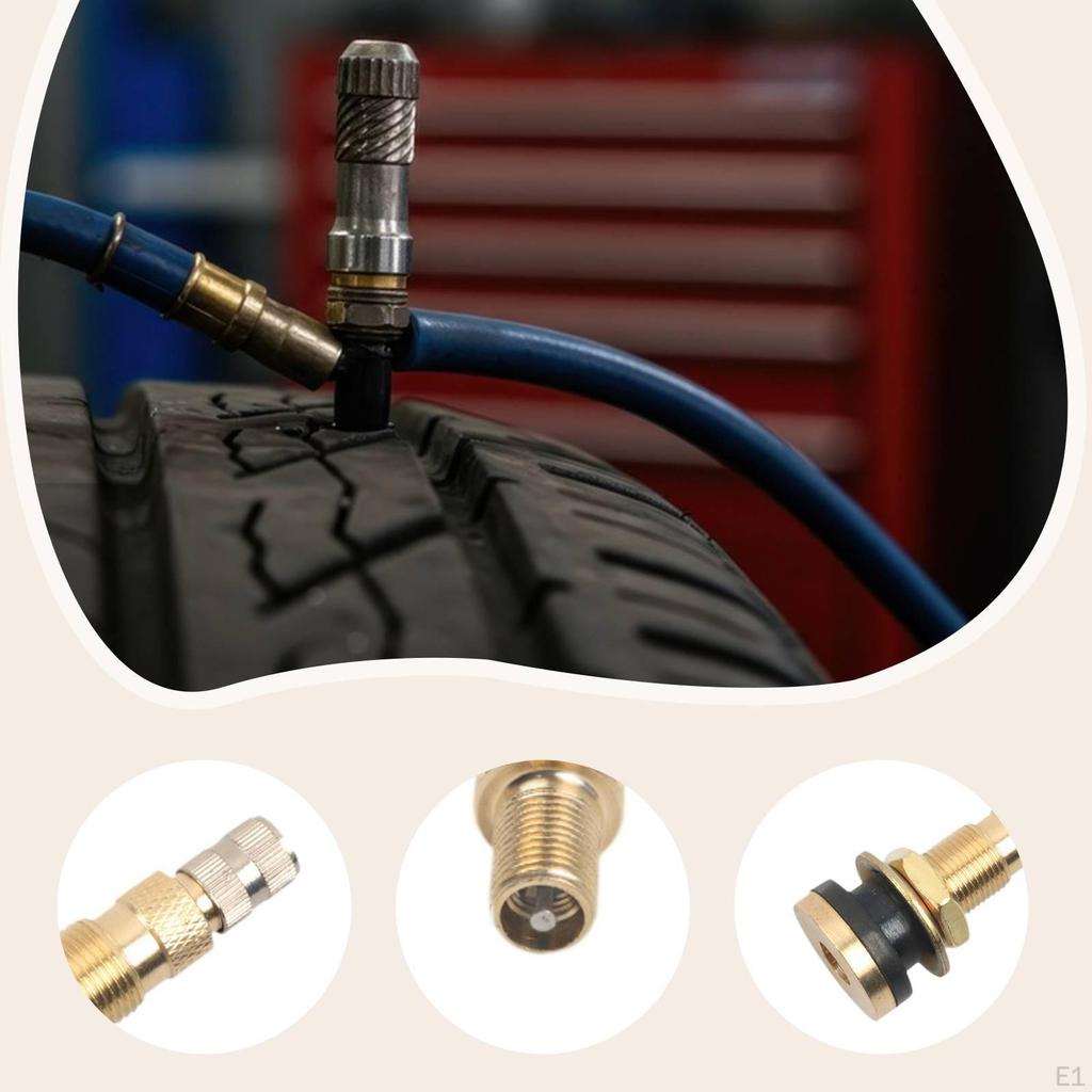 10Pcs Valve Stem 0.625in Hole Sturdy Replacement Brass Tubeless Air Liquid for Tires