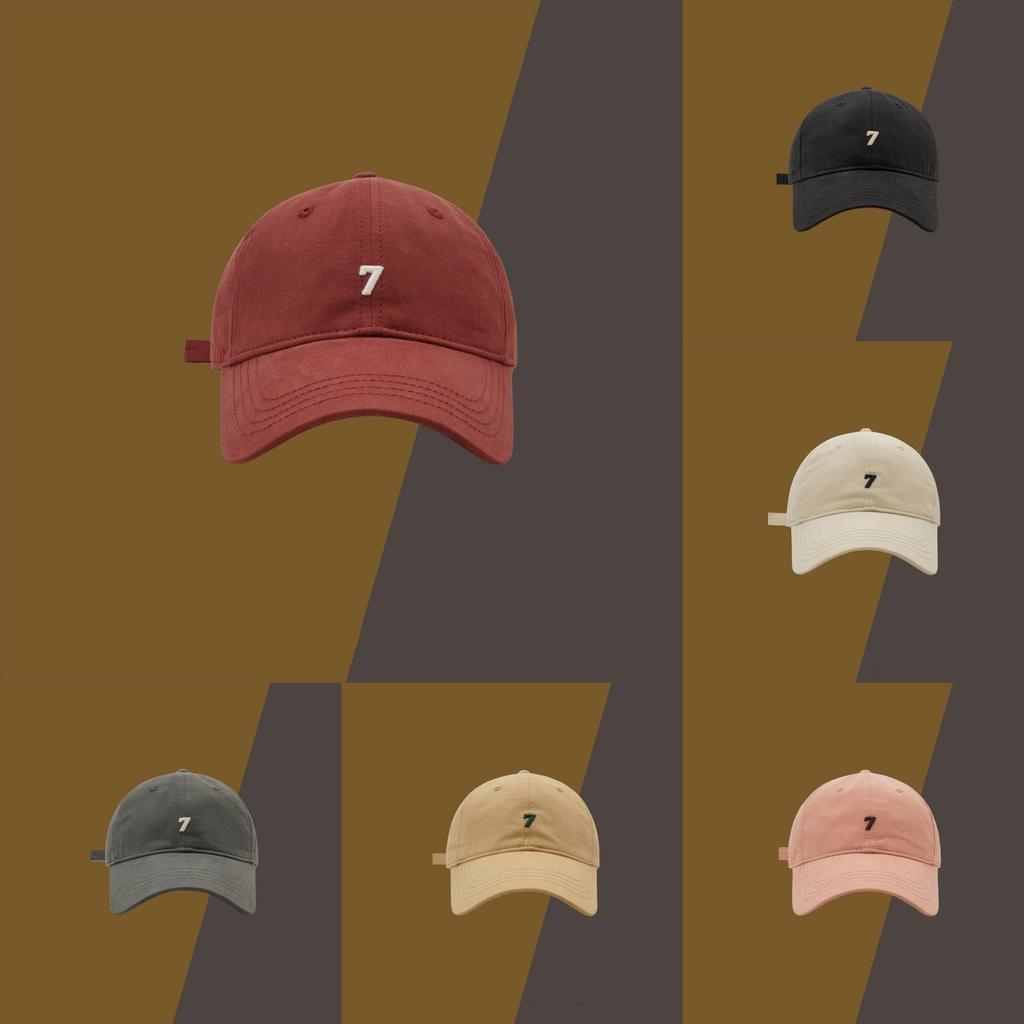 Streetwear Embroidered Seven Digit Cotton Baseball Cap With Wide Brim For Casual Summer Wear