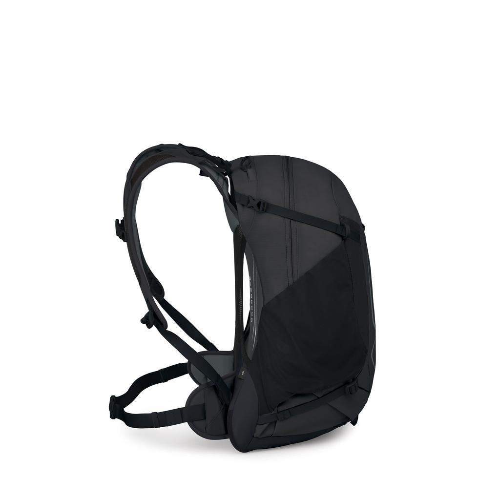 Osprey Hikelite 26L Durable Hiking Backpack Travel Daypack with Rain Raven Black - Cover, Unisex,