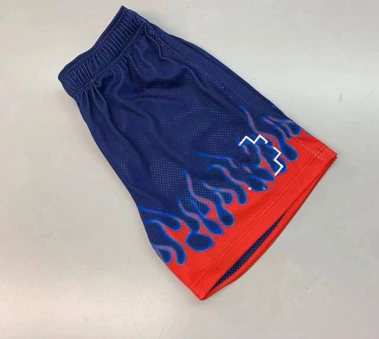 

Мужские сетчатые дышащие баскетбольные шорты - выше колена, четырехшовные, повседневная спортивная одежда для фитнеса, европейский и американский стиль M