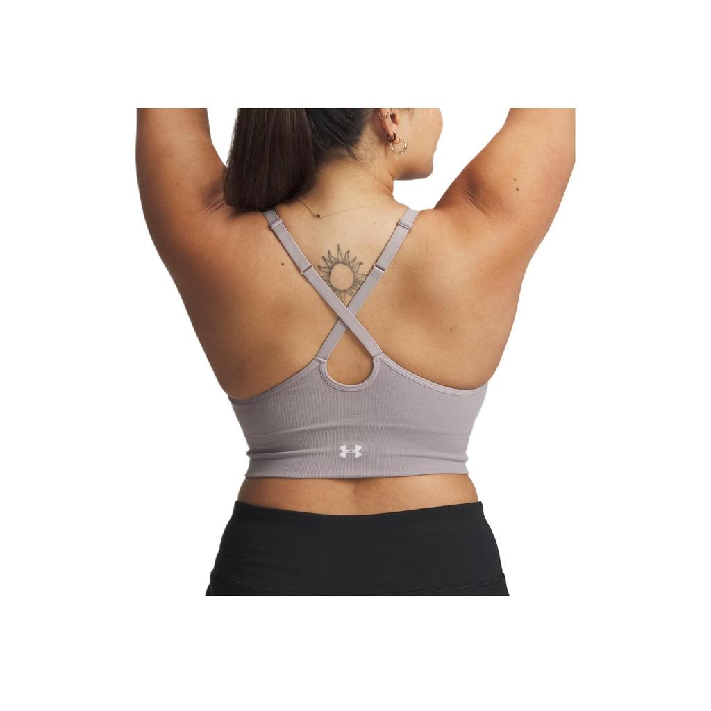 Under Armour Vanish Comfortable Stylish Minimalist Versatile Sports Bra Women Underwear Light-Purple 1384417-015