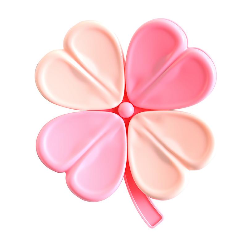 Magnetic Fridge Magnets Four-Leaf Clover Multifunctional Sealing Clips For Food Storage Food Sealing Clips Kitchen Accessories розовый