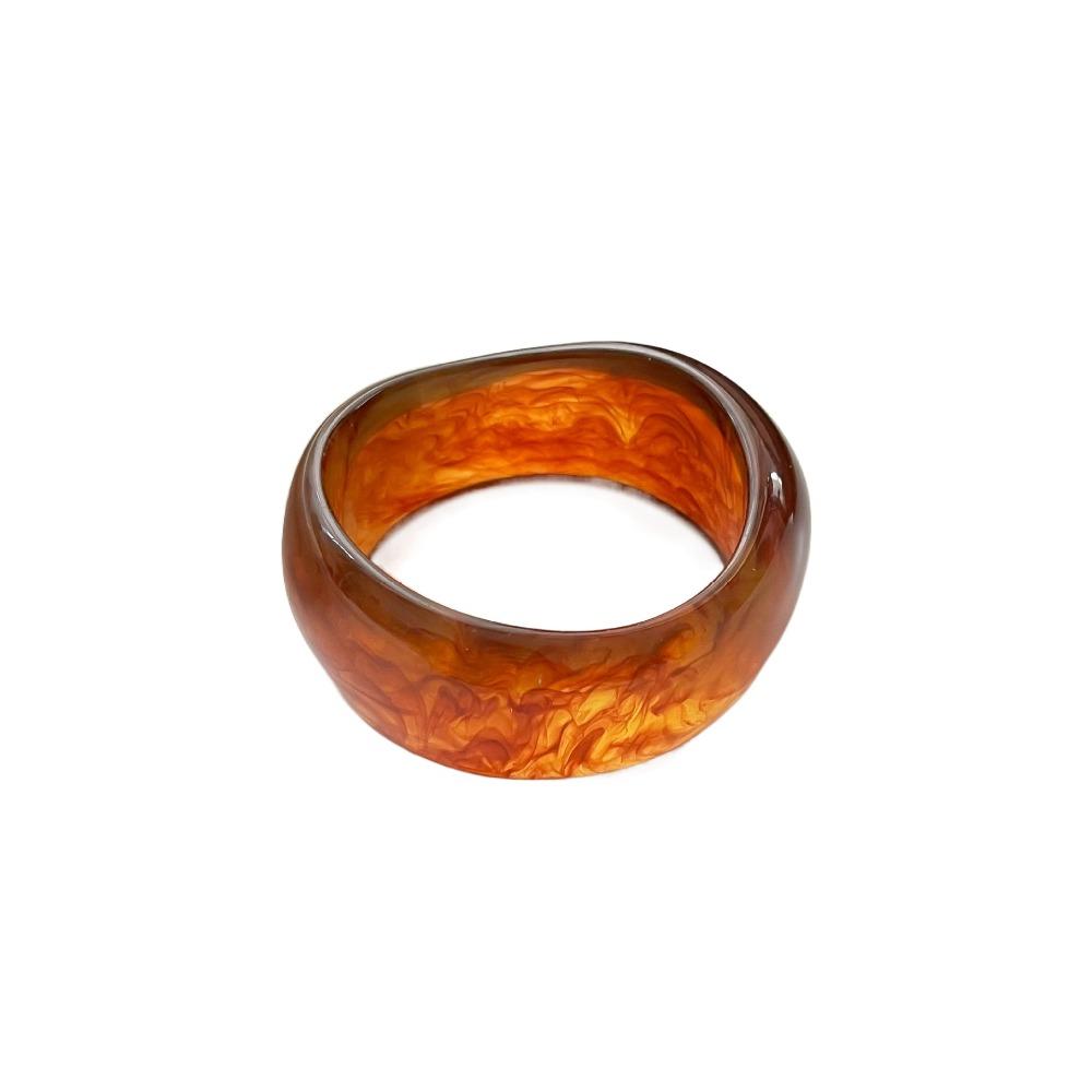 Bohemian Translucent Acrylic Bangle Europe American Style Smudged Hand Ring  Women
