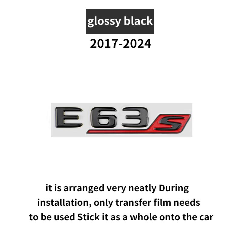 Suitable for Mercedes Benz rear letter sticker W213 C238 w214 E43 E53 E63S E200d E260 E300 E350e E450d 4MATIC V8BITURBO GloosyBK HJS2