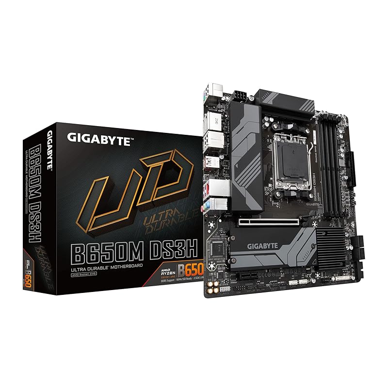 

GIGABYTE B650M DS3H motherboard Micro-ATX [AMD B650 Equipped with chipset] MB5900