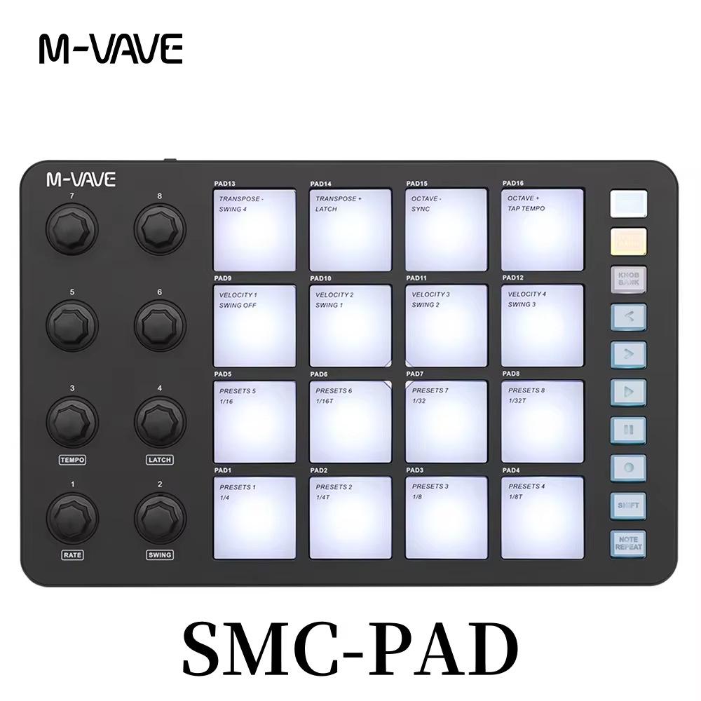 M-VAVE SMC 16-Key Mini Bluetooth MIDI Drum Pad Controller